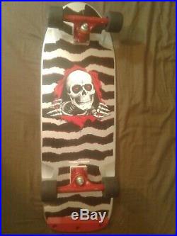 Vintage 1984 Powell Peralta RIPPER Complete Skateboard Ultra Rare Silver & Red