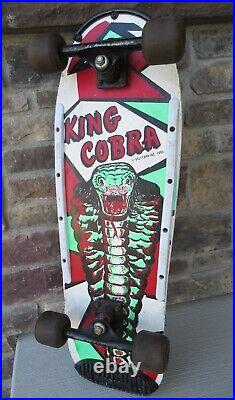 Vintage 1984 Valterra King Cobra Skateboard Skate Deck Trucks Wheels 80s 90s