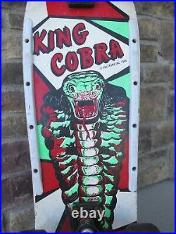 Vintage 1984 Valterra King Cobra Skateboard Skate Deck Trucks Wheels 80s 90s