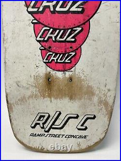 Vintage 1985 Santa Cruz Mulit DOT Rare Skateboard Deck White Pink