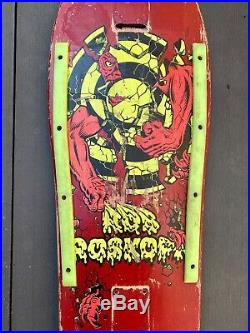 Vintage 1985 Santa Cruz Skateboards Rob Roskopp Target III OG Full-size RED DIP
