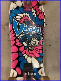 Vintage 1985 Vision Hippie Stick skateboard Gullwing Sims 63 Old Ghosts