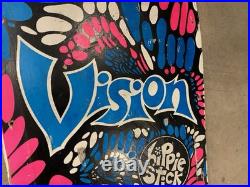 Vintage 1985 Vision Hippie Stick skateboard Gullwing Sims 63 Old Ghosts