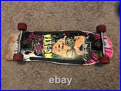 Vintage 1986 Vision Psycho Stick Skateboard Deck Rare OG Tracker Trucks Bones