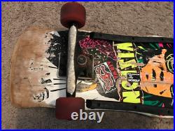 Vintage 1986 Vision Psycho Stick Skateboard Deck Rare OG Tracker Trucks Bones