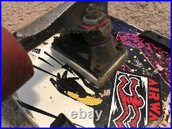 Vintage 1986 Vision Psycho Stick Skateboard Deck Rare OG Tracker Trucks Bones