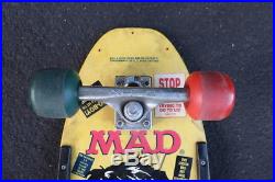 Vintage 1987 Mad Magazine Skateboard by Nash XR-2 Trucks Skate Thrasher