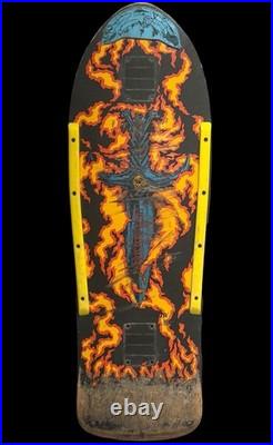 Vintage 1987 Powell Peralta Tommy Guerrero Flaming Dagger Skateboard Deck OG