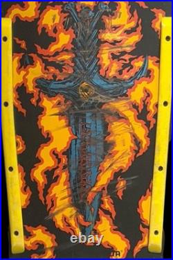 Vintage 1987 Powell Peralta Tommy Guerrero Flaming Dagger Skateboard Deck OG