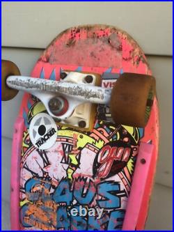 Vintage 1987 Santa Cruz Claus Grabke Exploding Clock Skateboard Skate Complete