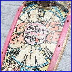 Vintage 1987 Santa Cruz Claus Grabke Exploding Clock Skateboard Skate Complete