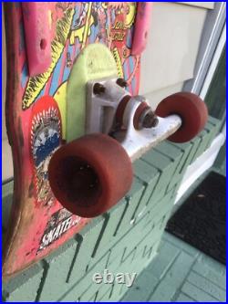 Vintage 1987 Santa Cruz Claus Grabke Exploding Clock Skateboard Skate Complete