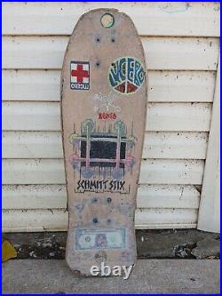 Vintage 1987 Schmitt Stix John Lucero X2 Skateboard Independent Trucks Alva G&S