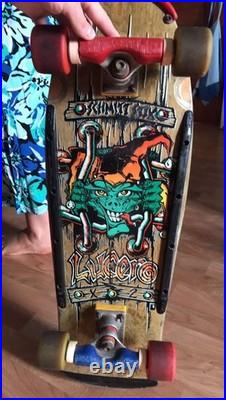 Vintage 1987 Schmitt Stix Skateboard John Lucero X2 Gull Wing Trucks Original OG