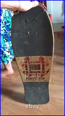 Vintage 1987 Schmitt Stix Skateboard John Lucero X2 Gull Wing Trucks Original OG