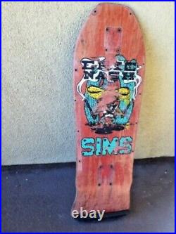 Vintage 1987 Sims Eric Nash skateboard deck natural OG old-school 1980s natural