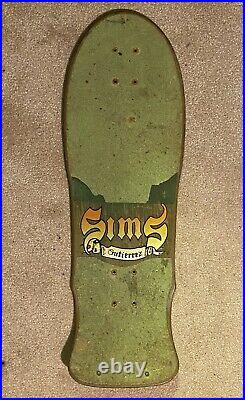 Vintage 1987 Sims Henry Gutierrez Pro Model Skateboard Original Not A Reissue