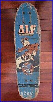 Vintage 1987 Valterra Alf TV Alien Life Form Wood Skateboard Trucks Wheels 80s
