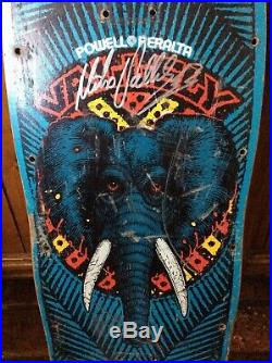 Vintage 1988 Powell Peralta Mike Vallely skateboard deck Original & signed