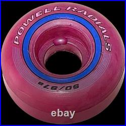 Vintage 1990 POWELL RADIALS 50MM 97a Skateboard Wheels Bearing Cover's