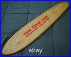 Vintage 36 SIMS Pure Juice Longboard Skateboard Deck