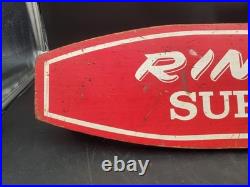 Vintage 60's Rinky-Dink Surf Board with Steel Wheels Skateboard