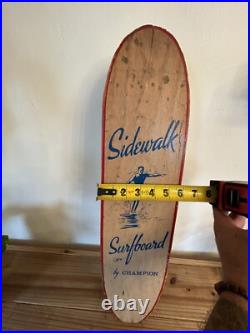 Vintage 60s Sidewalk Surfboard By Champion