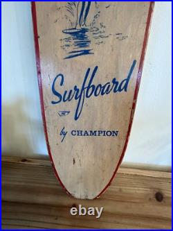 Vintage 60s Sidewalk Surfboard By Champion