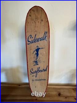 Vintage 60s Sidewalk Surfboard By Champion