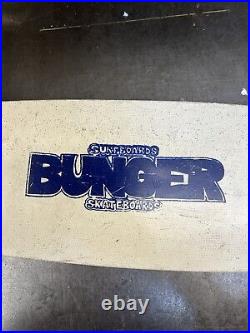 Vintage 70's Bunger Fiberglass Skateboard W Orig ACS Trucks $ Power Paw Wheels