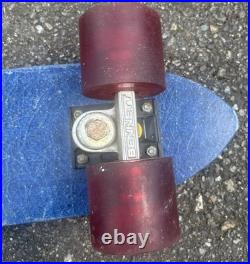 Vintage 70's Hobie Competition Skateboard, Blue Fiberglass Benett Trucks surfing