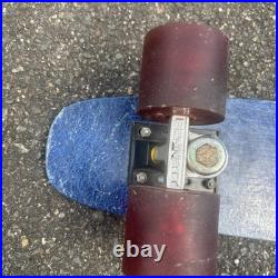 Vintage 70's Hobie Competition Skateboard, Blue Fiberglass Benett Trucks surfing