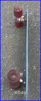 Vintage 70's Hobie Competition Skateboard, Blue Fiberglass Benett Trucks surfing