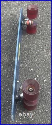 Vintage 70's Hobie Competition Skateboard, Blue Fiberglass Benett Trucks surfing