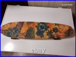 Vintage 70's Mg Fiberglass Works Skateboard Tropical Island Cadillac wheels