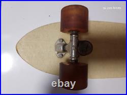 Vintage 70's Mg Fiberglass Works Skateboard Tropical Island Cadillac wheels