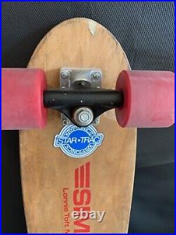 Vintage 70's Sims Lonnie Toft Model Skateboard Deck Original