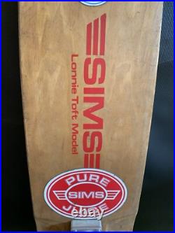 Vintage 70's Sims Lonnie Toft Model Skateboard Deck Original