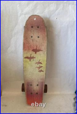 Vintage 70's Sport Fun Fiberglass Skateboard Complete Used