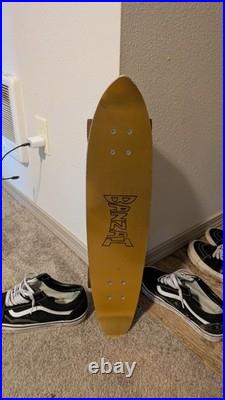 Vintage 70s Banzai Gold Aluminum Skateboard