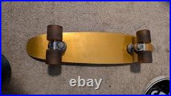 Vintage 70s Banzai Gold Aluminum Skateboard
