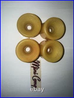 Vintage 70s SIMS Flat Back MINI COMP Skateboard Wheels Dogtown Alva G&S CREAM