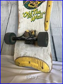 Vintage 80's Old School Vans OFF THE WALL Skateboard Deck & Trucks 1980's