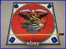 Vintage 80's Powell Peralta Dragon Skateboard Banner Used Rare