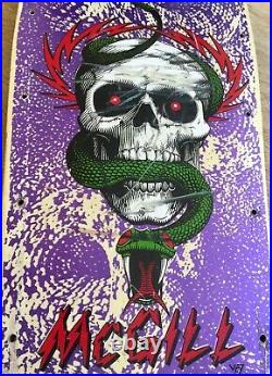 Vintage 80's Powell Peralta MIKE MCGILL Skateboard Purple Color (RARE)