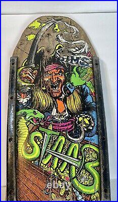 Vintage 80's Sims Kevin Staab Pirate Skateboard Deck Original Old School