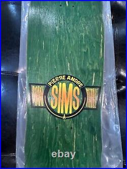 Vintage 80's Sims Pierre Andre Skateboard Deck OG Original NOS Green Stain