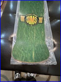 Vintage 80's Sims Pierre Andre Skateboard Deck OG Original NOS Green Stain