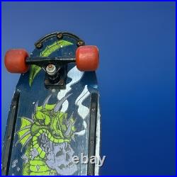 Vintage 80's Skateboard Chicago Roller Co. Crush N Bones Cruiser Board Read