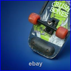 Vintage 80's Skateboard Chicago Roller Co. Crush N Bones Cruiser Board Read